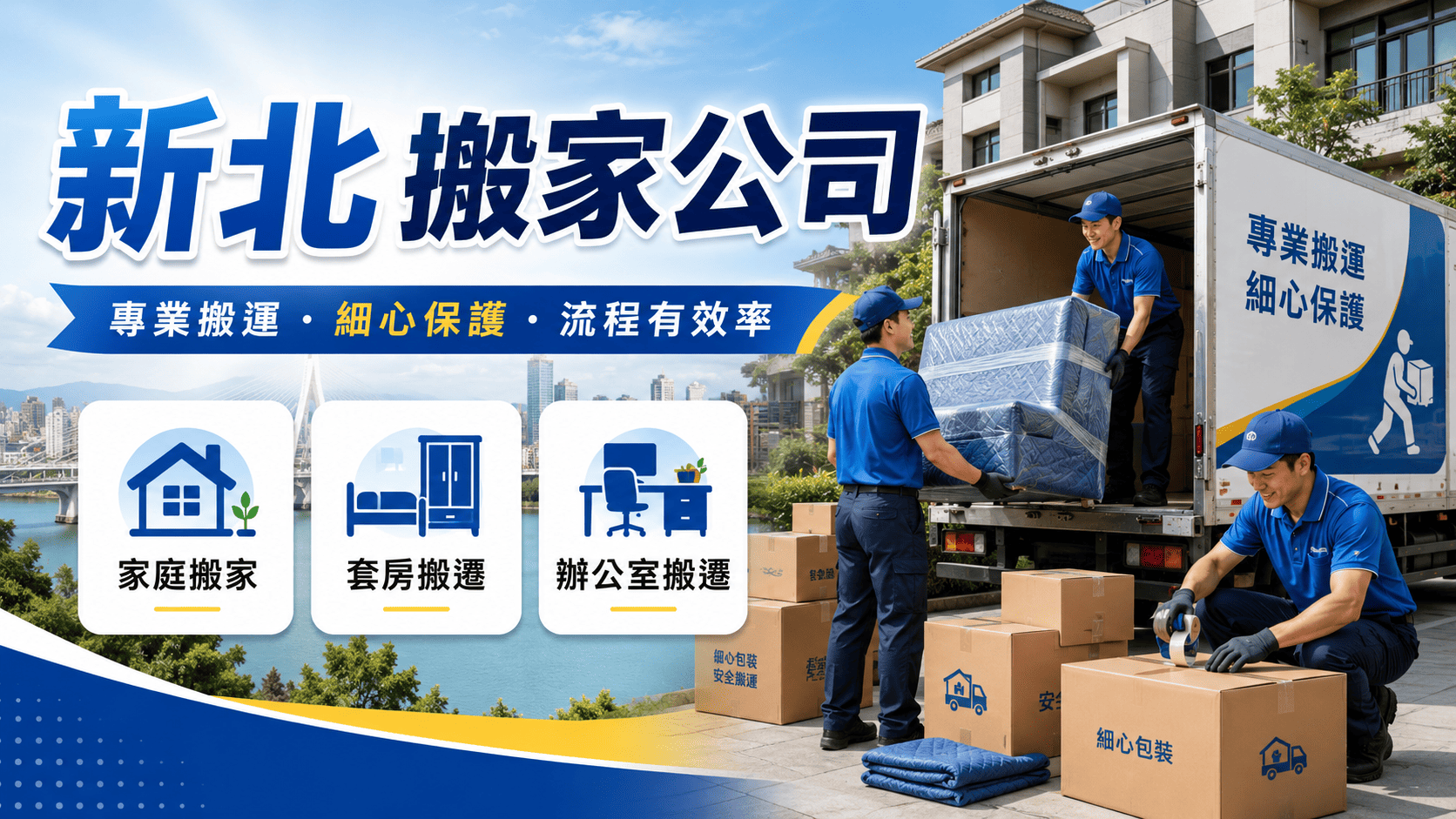 新北搬家公司提供很多元,從套房搬家、家庭搬家、辦公室搬遷
