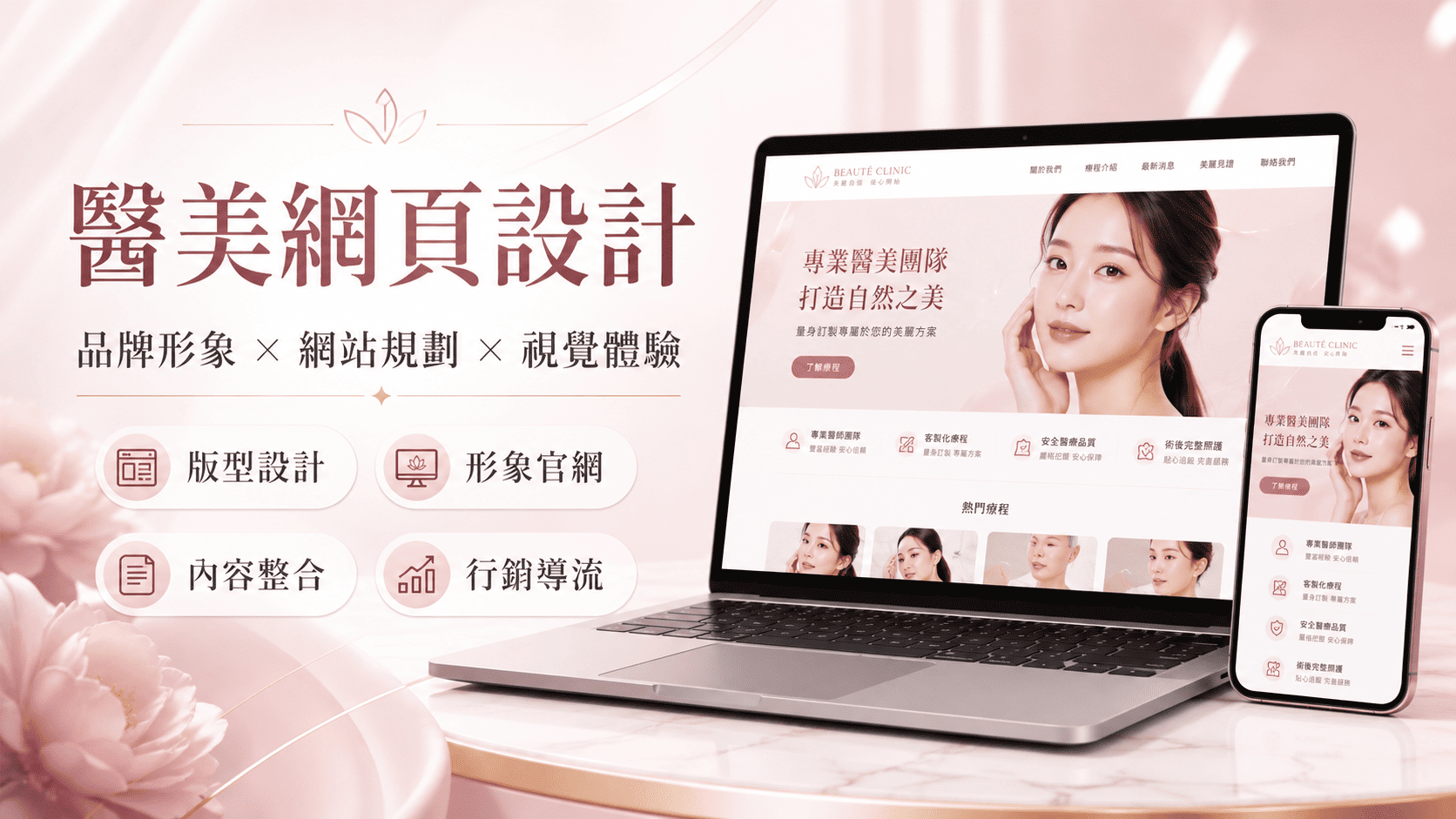 醫美網頁設計不只是把網站做得漂亮,而是要同時兼顧診所品牌形象