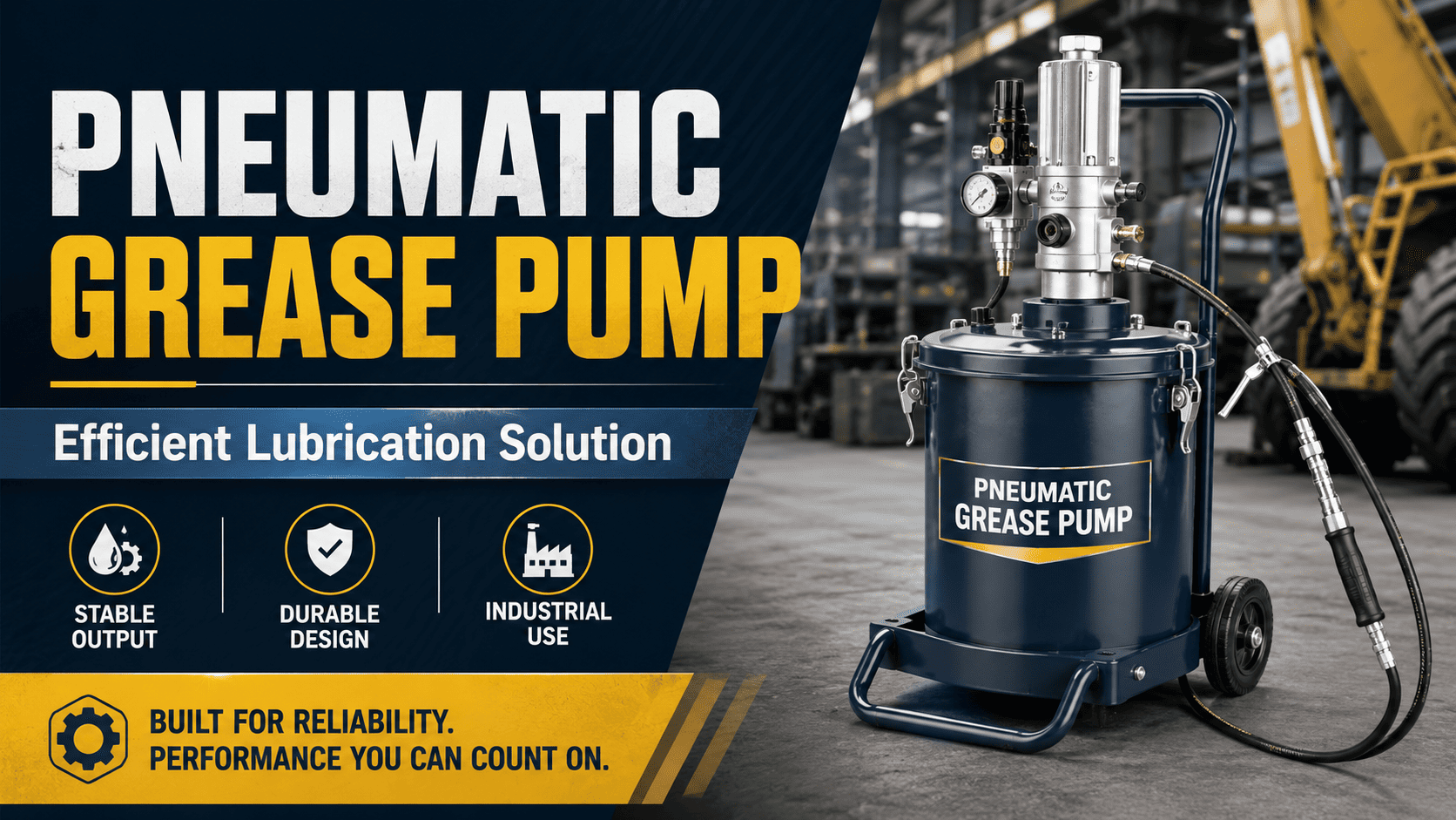 A pneumatic grease pump is an air-powered lubrication device designed to deliver grease efficiently