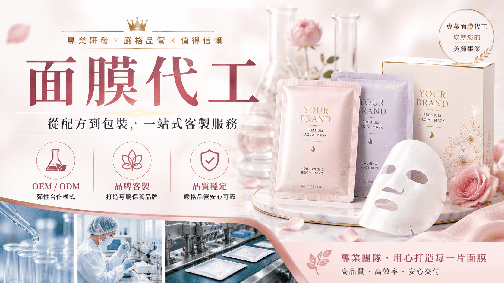 面膜產品入門門檻相對明確,款式多元,能依照不同族群、膚感、膜布材質與包裝設計做出差異