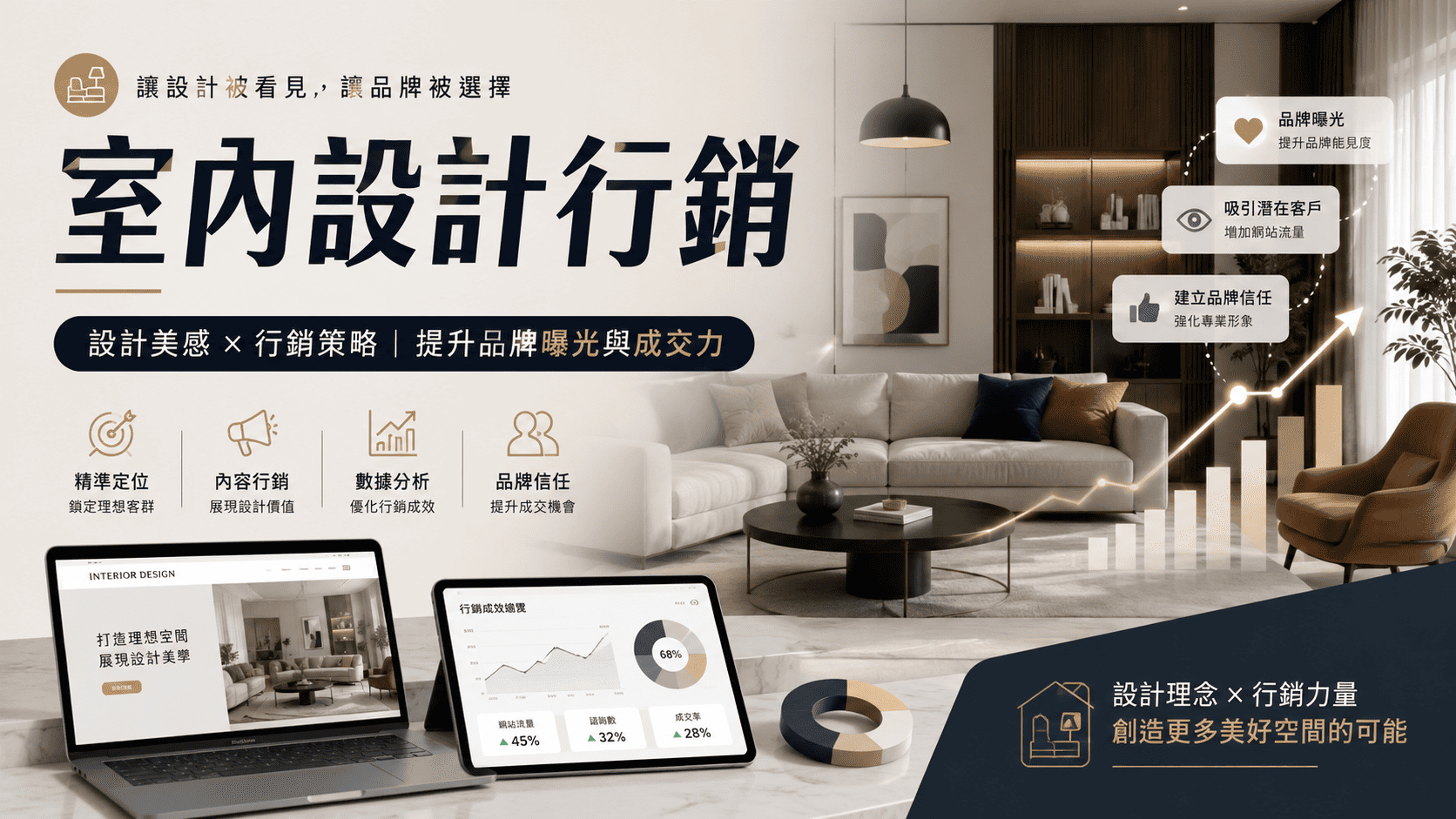 室內設計產業競爭日益激烈,除了作品品質之外,如何讓更多屋主找到自己,也成為設計公司經營的重要課題。